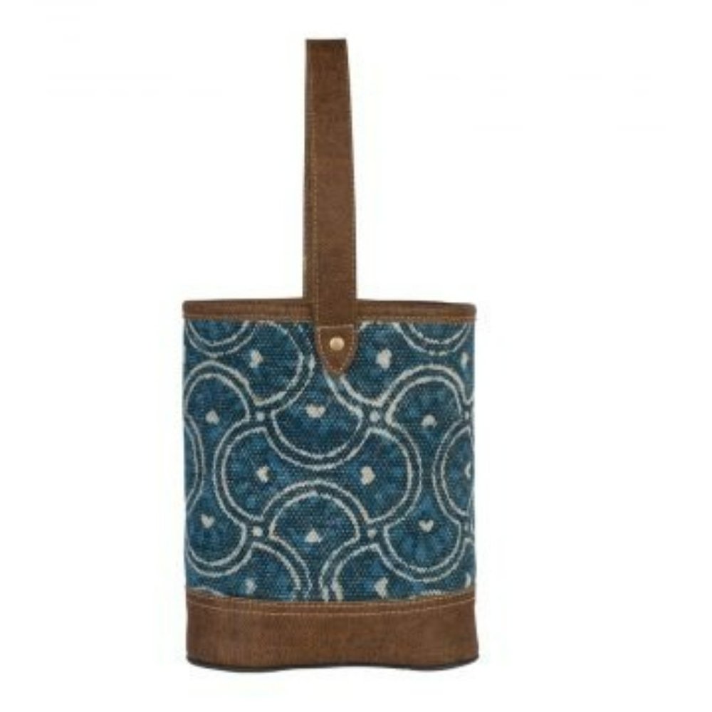 Double Bottle Wine Tote - Canvas with Leather Accents
